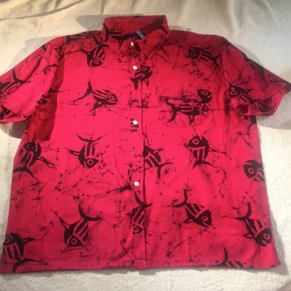 Island Life Printed Button Down Shirt